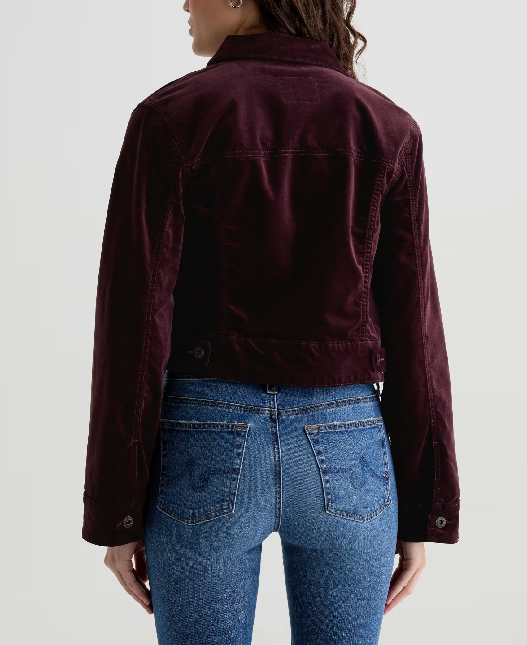Isa Velvet Jacket-Denim-AG Jeans-Winery-XS-Mercantile Portland