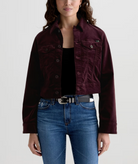 Isa Velvet Jacket-Denim-AG Jeans-Winery-XS-Mercantile Portland