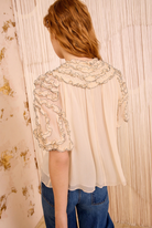 Isolda Smocked Blouse-Tops-Ulla Johnson-2-Chantilly-Mercantile Portland