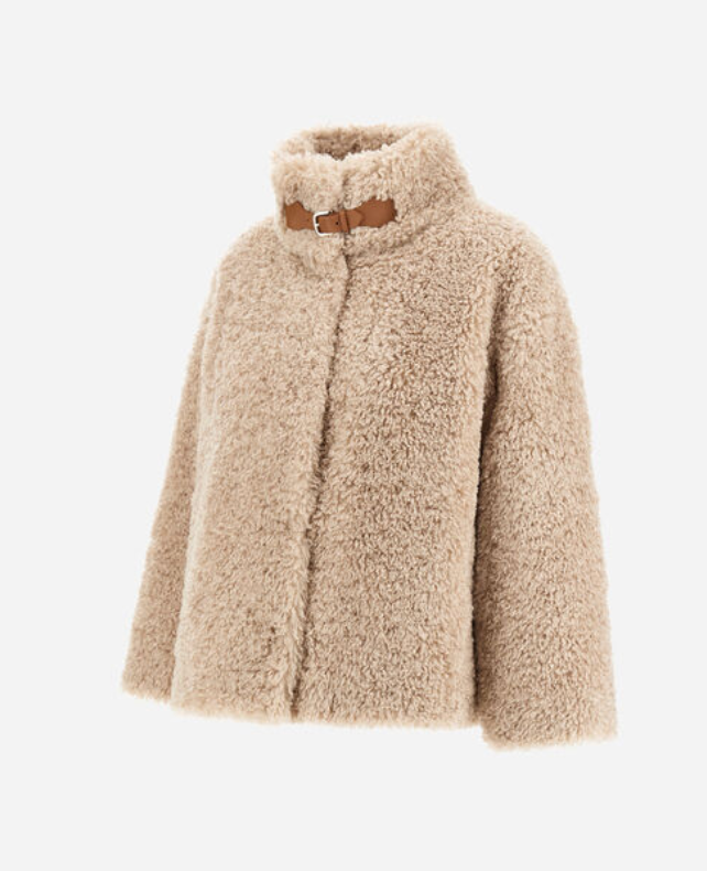 Jacket in Soft Faux Fur-Outerwear-Herno-Chantilly-38-Mercantile Portland