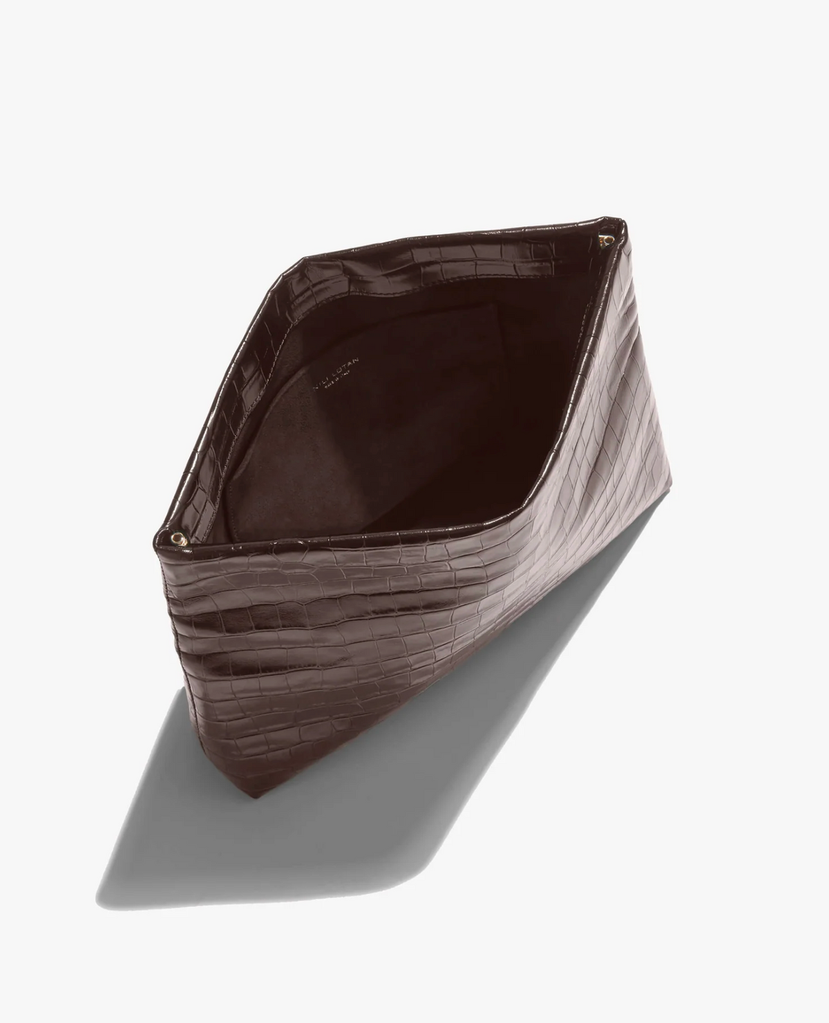 Jerry Clutch in Embossed Chocolate Brown-Handbags-Nili Lotan-Chocolate-OS-Mercantile Portland