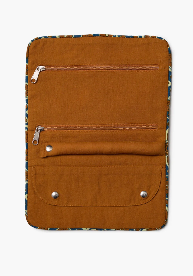 Jewelry Roll Up Case-Jewelry-Chan Luu-Tile Blue-OS-Mercantile Portland