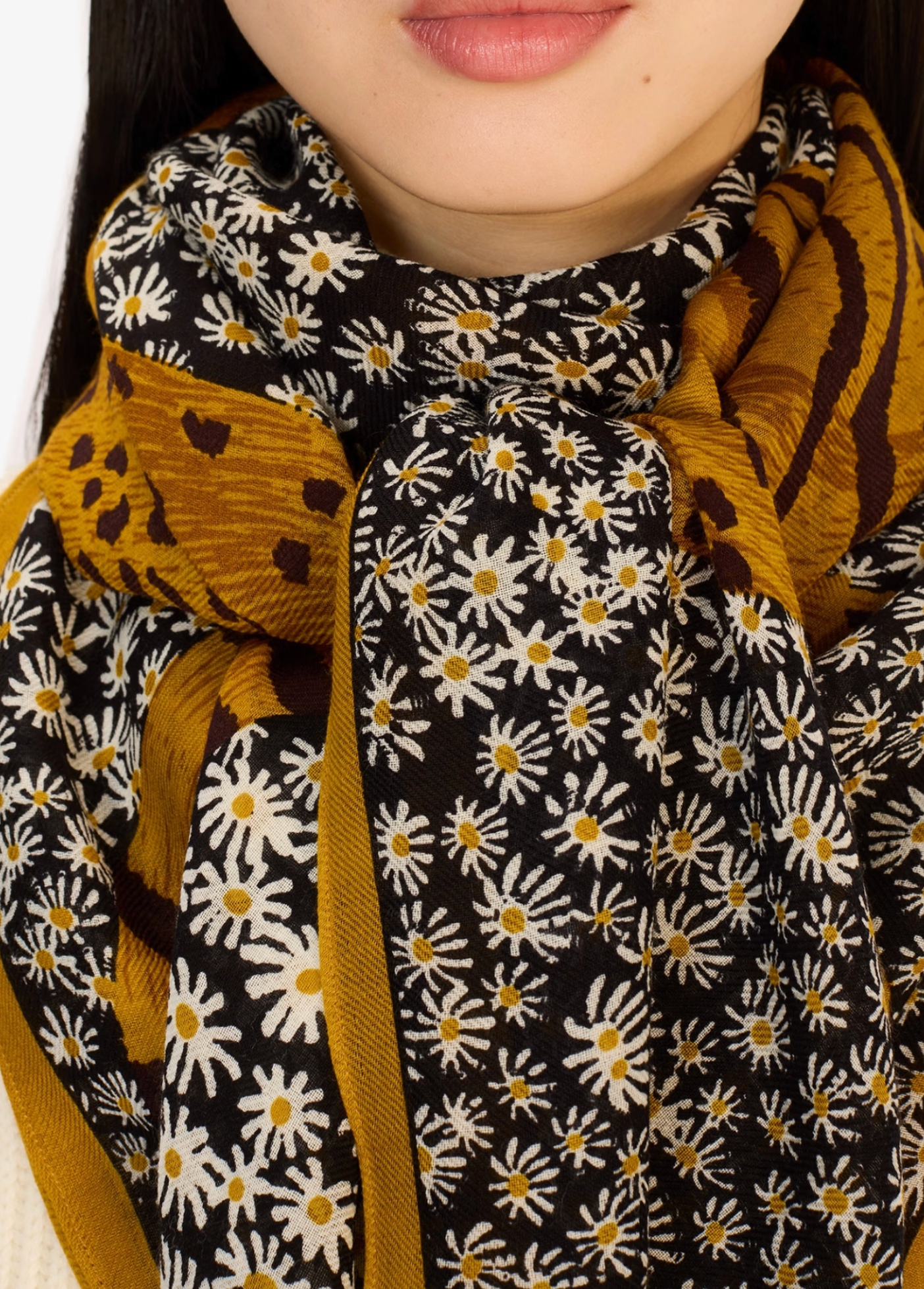 Jorgen Square Scarf-Scarves and Wraps-Inoui Editions-Yellow-OS-Mercantile Portland