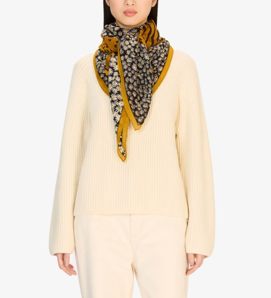 Jorgen Square Scarf-Scarves and Wraps-Inoui Editions-Yellow-OS-Mercantile Portland