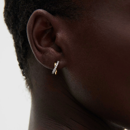 Jude Pavé Huggie-Jewelry-Demarson-Two Tone-OS-Mercantile Portland