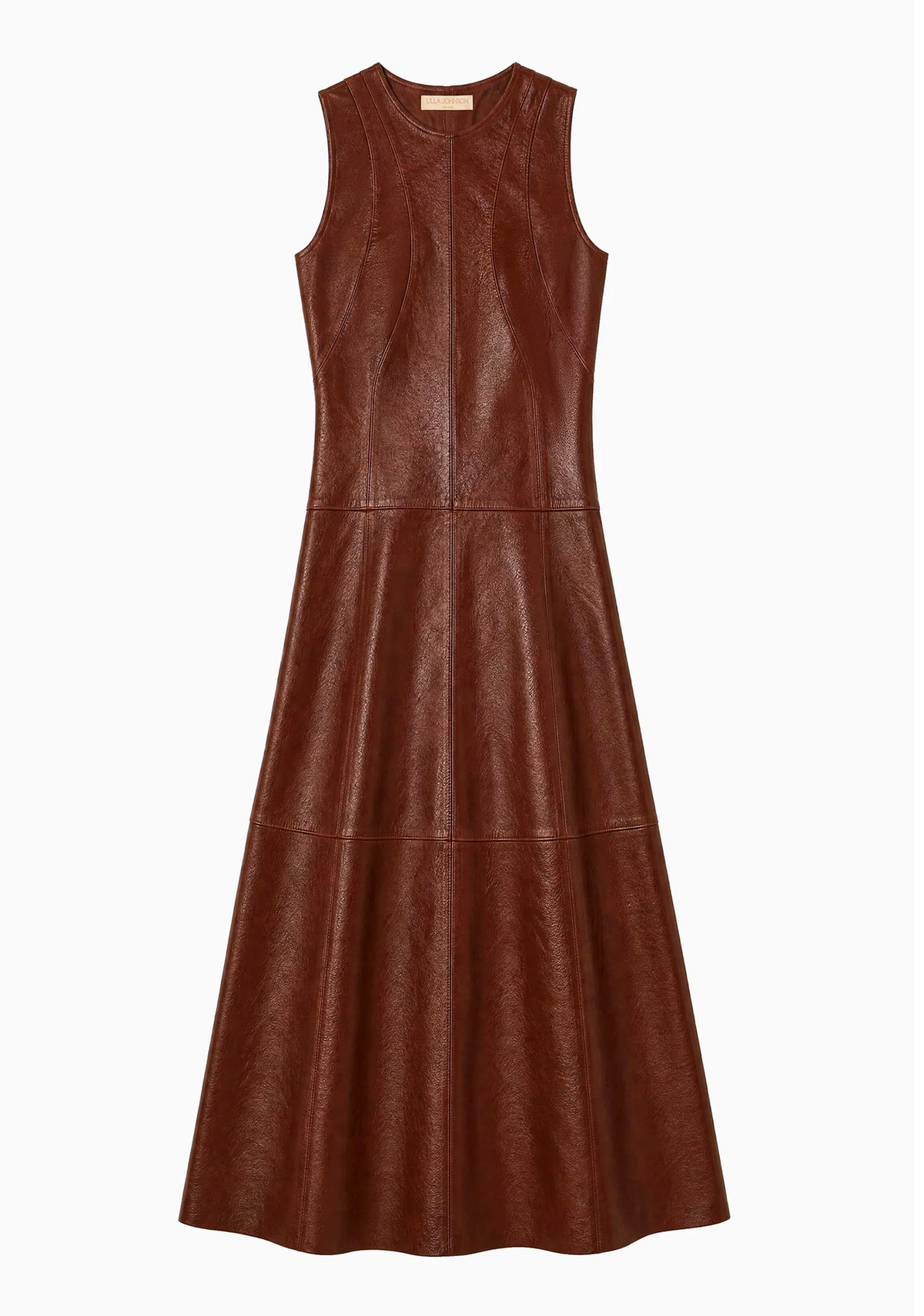 Juliette Leathe Dress in Cognac-Dresses-Ulla Johnson-Cognac-0-Mercantile Portland