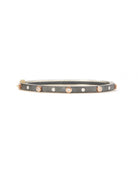 Junia 4mm Sterling Silver Rose Gold Bezel Bangle-Jewelry-Rene Escobar-Mercantile Portland