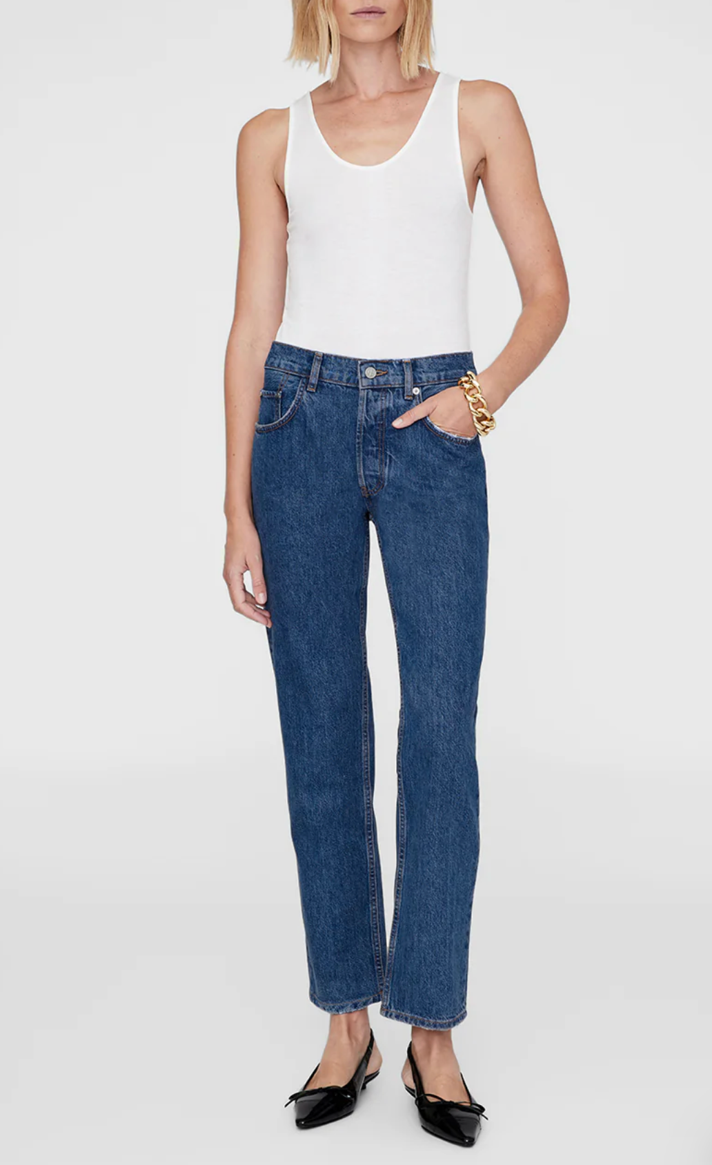 Kate Jean in Clean Indigo-Denim-Anine Bing-Clean Indigo-25-Mercantile Portland