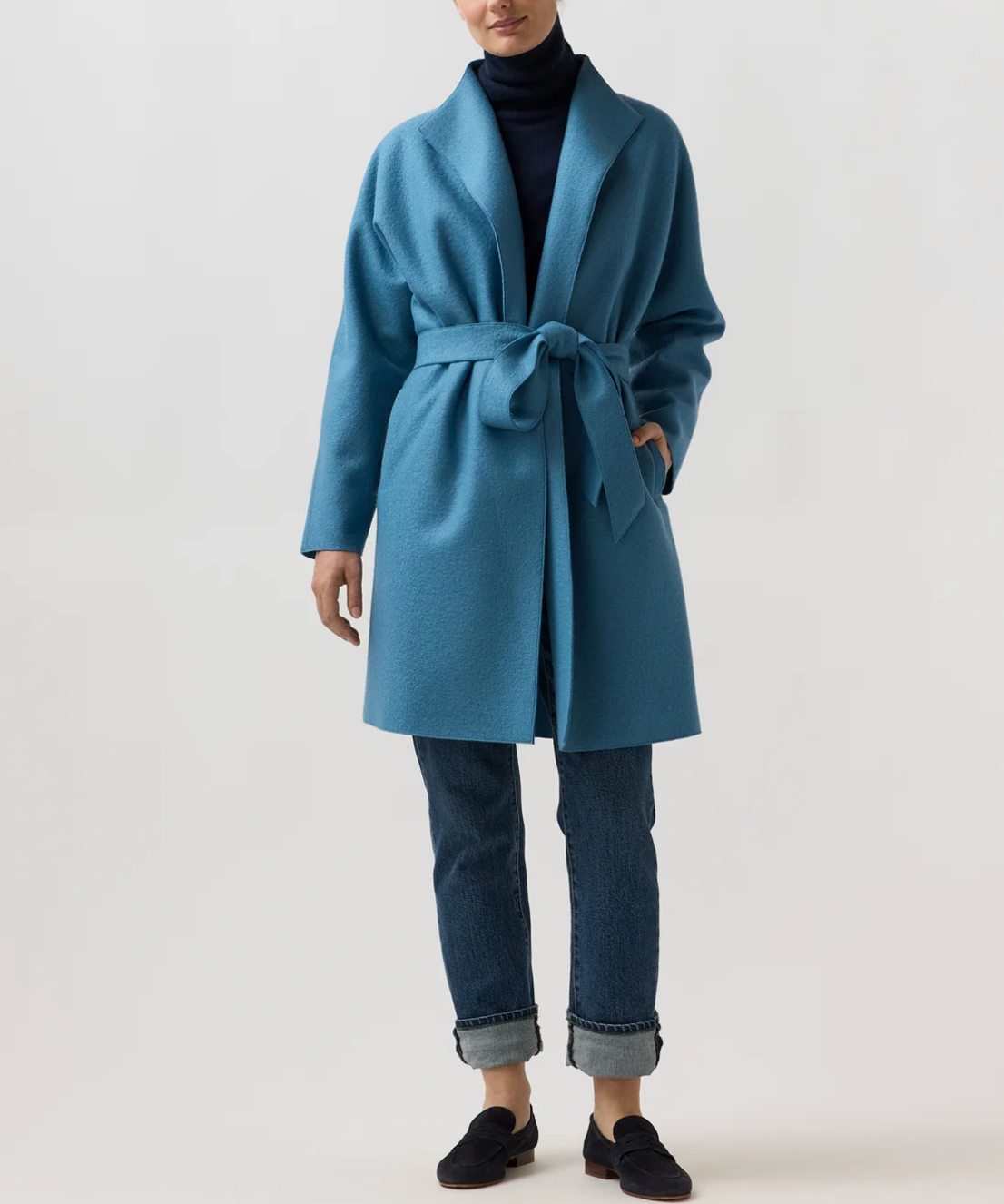 Kimono Carina Coat in Delft Blue-Outerwear-Mashburn-Delft Blue-XS-Mercantile Portland
