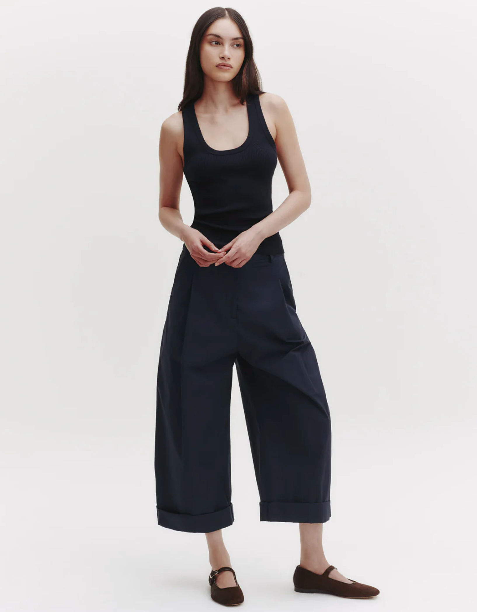 Knit Tank-Tops-TWP-Midnight-XS-Mercantile Portland