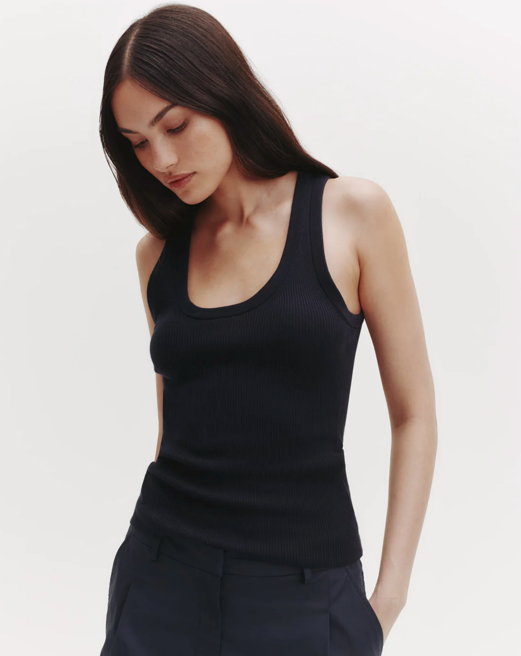 Knit Tank-Tops-TWP-Midnight-XS-Mercantile Portland