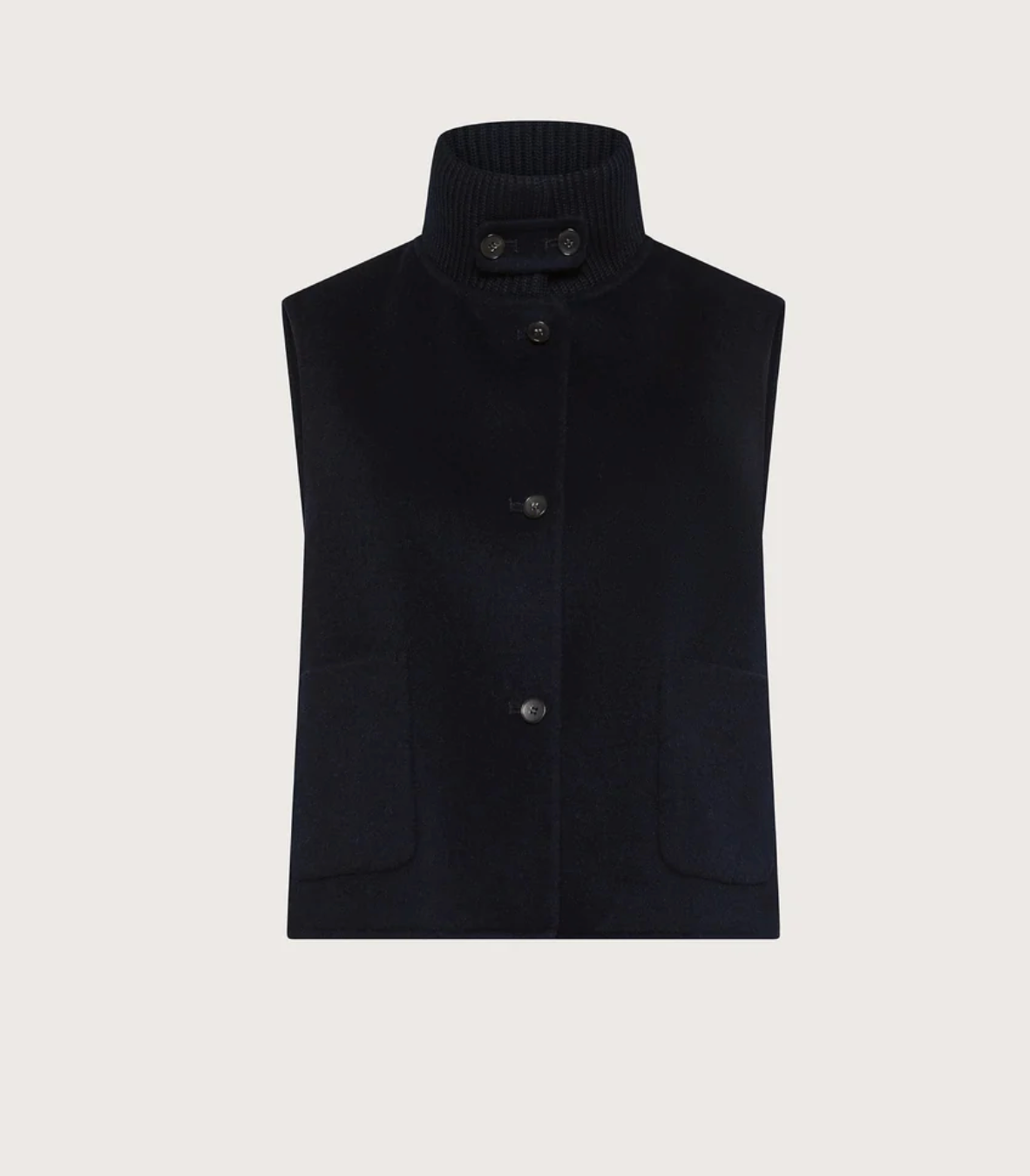 Knit Vest in Navy-Jackets-SEVENTY-Navy-XS-Mercantile Portland