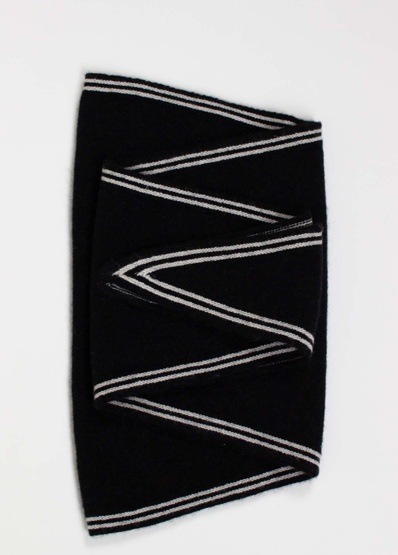 Knitted Cashmere Neckerchief-Scarves and Wraps-OATS & RICE-Black-OS-Mercantile Portland