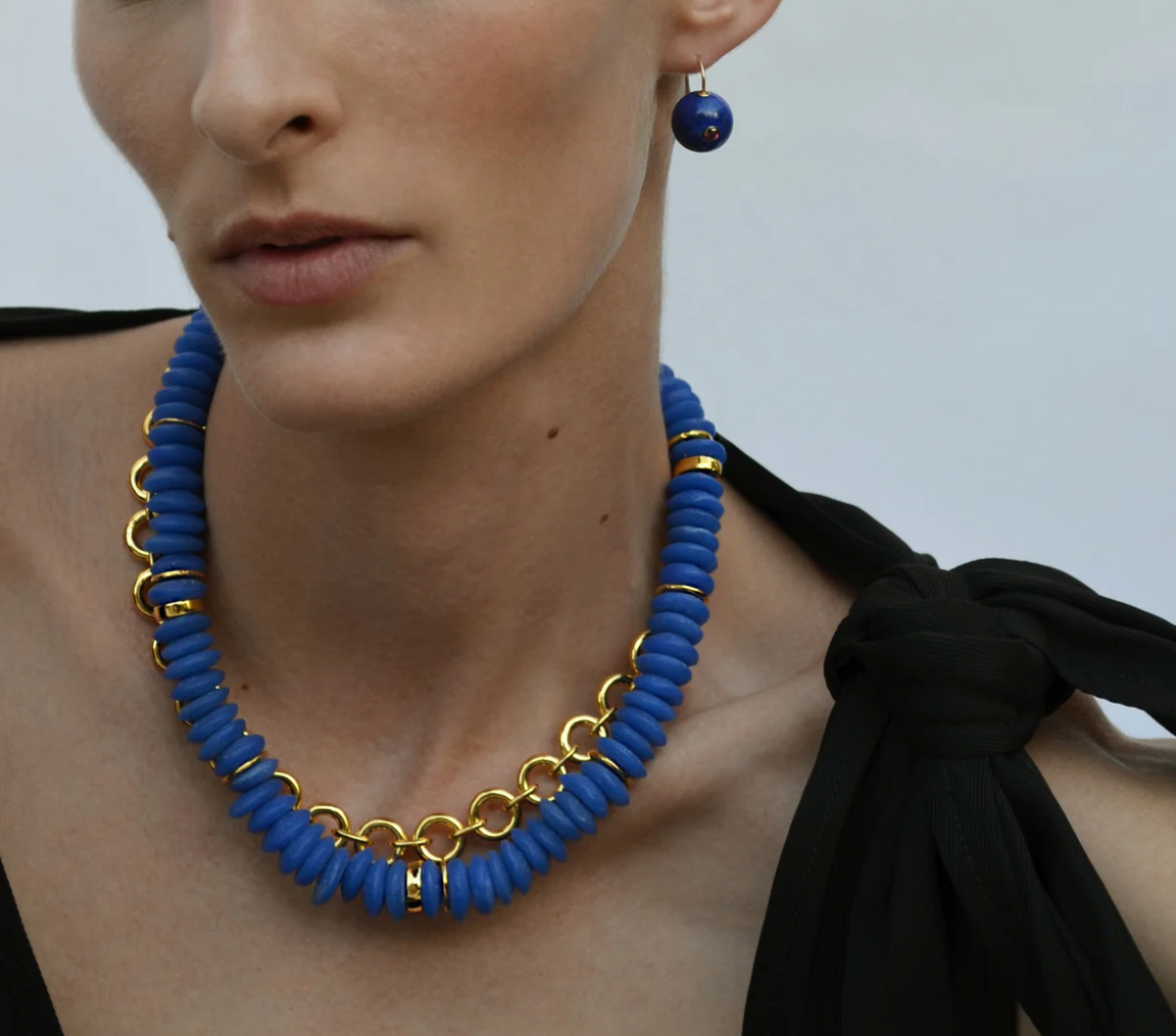 Laguna Necklace in Dark Electric Blue-Jewelry-Lizzie Fortunato-Deep Electric Blue-OS-Mercantile Portland