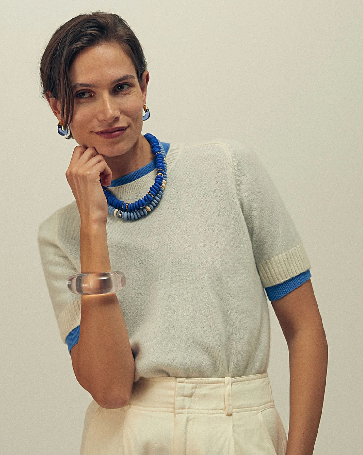 Laguna Necklace in Dark Electric Blue-Jewelry-Lizzie Fortunato-Deep Electric Blue-OS-Mercantile Portland