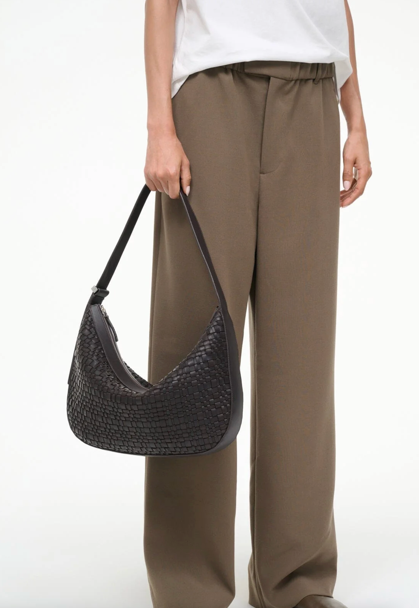 Large Demy Shoulder Bag-Handbags-Staud-Espresso Woven-OS-Mercantile Portland