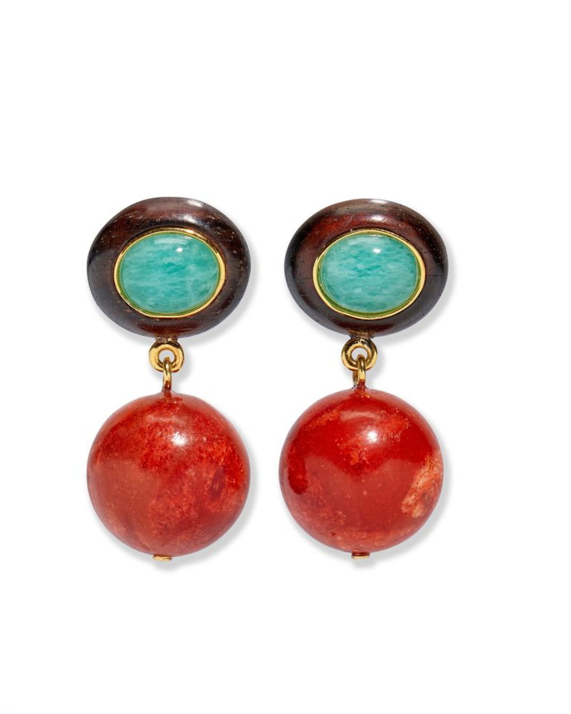 Laurel Earrings-Jewelry-Lizzie Fortunato-Coral-OS-Mercantile Portland