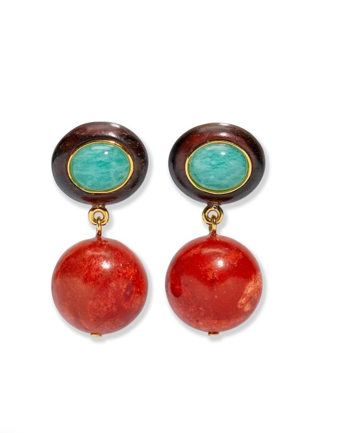 Laurel Earrings-Jewelry-Lizzie Fortunato-Coral-OS-Mercantile Portland