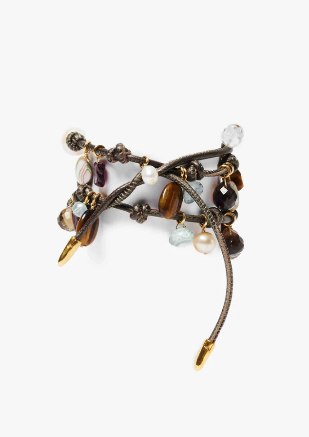 Lea Leather Three Wrap Bracelet Natural-Jewelry-Chan Luu-Natural-OS-Mercantile Portland