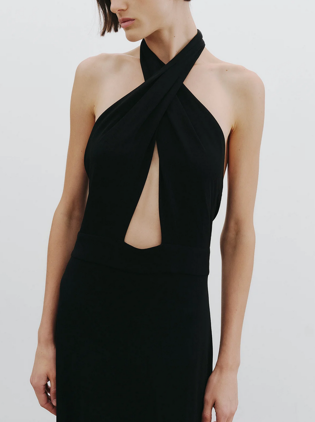 Lita Gown in Black-Dresses-Nili Lotan-Black-2-Mercantile Portland