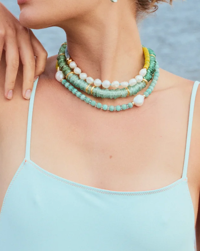 Lita Necklace-Jewelry-Lizzie Fortunato-Aqua-OS-Mercantile Portland