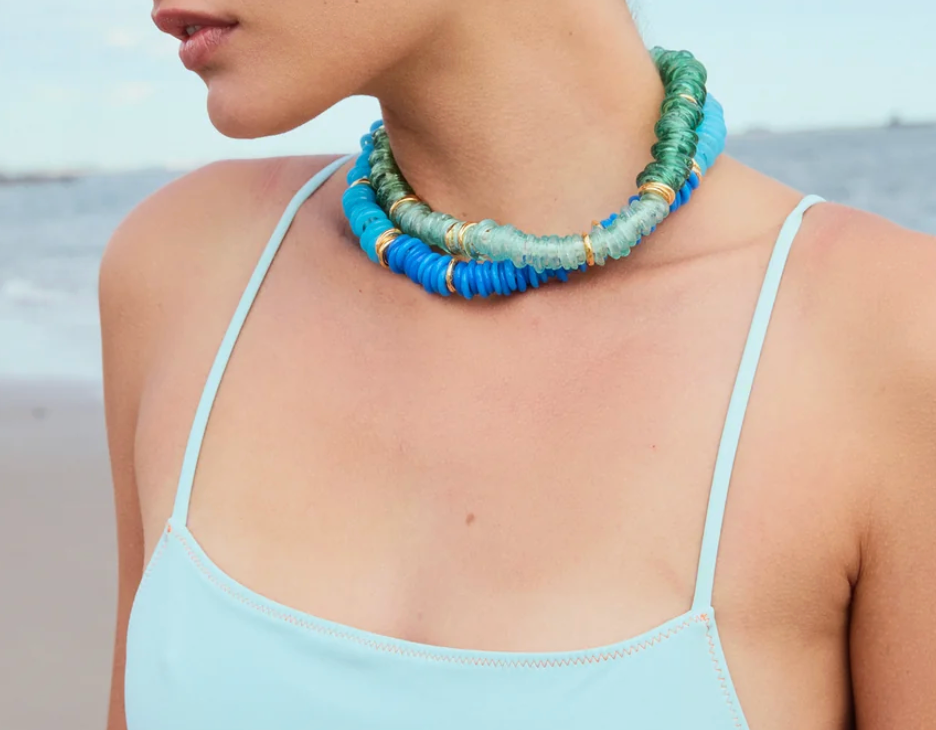 Lita Necklace-Jewelry-Lizzie Fortunato-Aqua-OS-Mercantile Portland