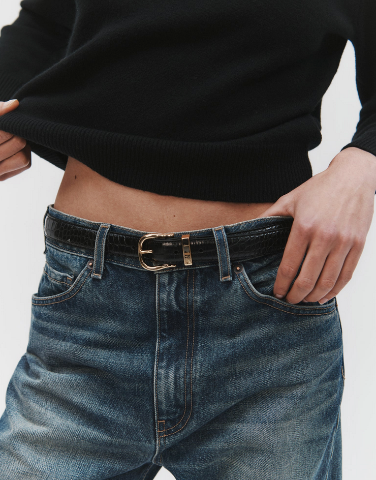 Louise Belt in Black-Belts-Nili Lotan-Black-75-Mercantile Portland