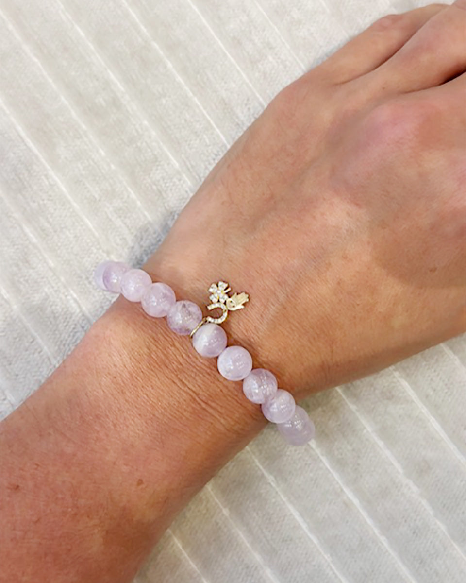Luck and Protection Amethyst Beaded Bracelet-Jewelry-Sydney Evan-OS-Mercantile Portland