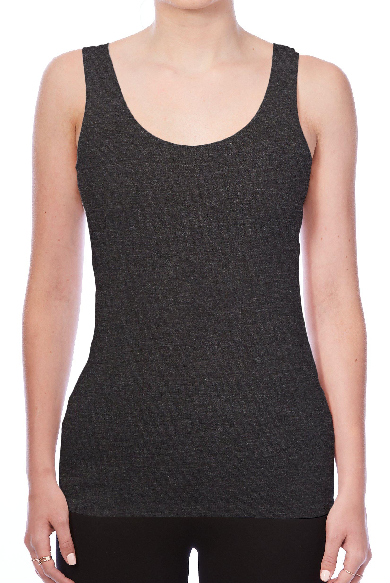 Luxury Soft Touch Scoop-Neck Tank-Tops-Majestic Filatures-Anthracite-1-Mercantile Portland