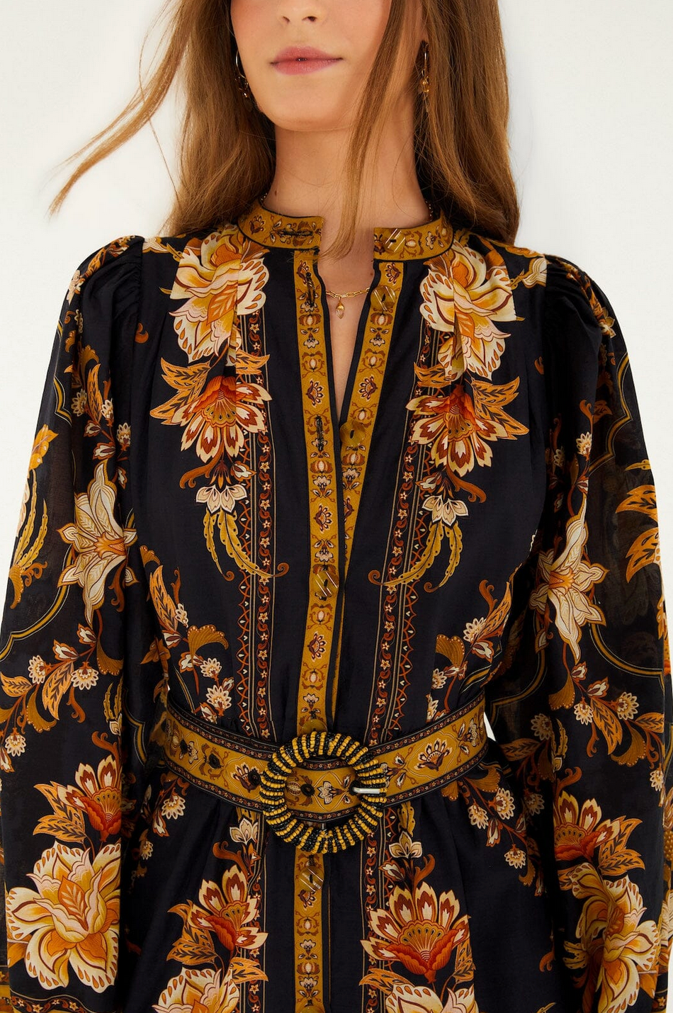 Majestic Garden Mini Dress in Black-Dresses-Farm Rio-Majestic Garden-XXS-Mercantile Portland