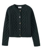 Malia Cropped Modern Cable Cardigan-Clothing-27 Miles-Forest-XS-Mercantile Portland