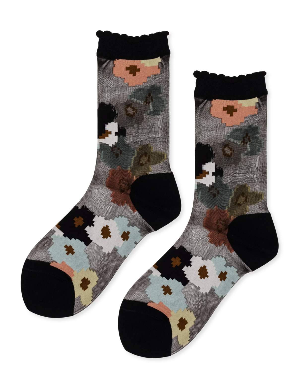 Margot Sheer Crew-Socks-HANSEL FR BASEL-OS-Black-Mercantile Portland