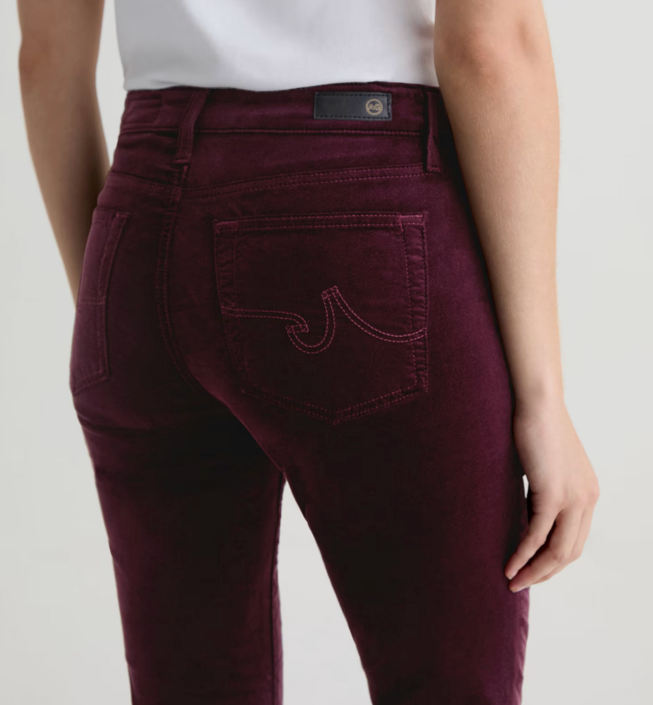 Mari Velvet in Winery-Pants-AG Jeans-Winery-25-Mercantile Portland