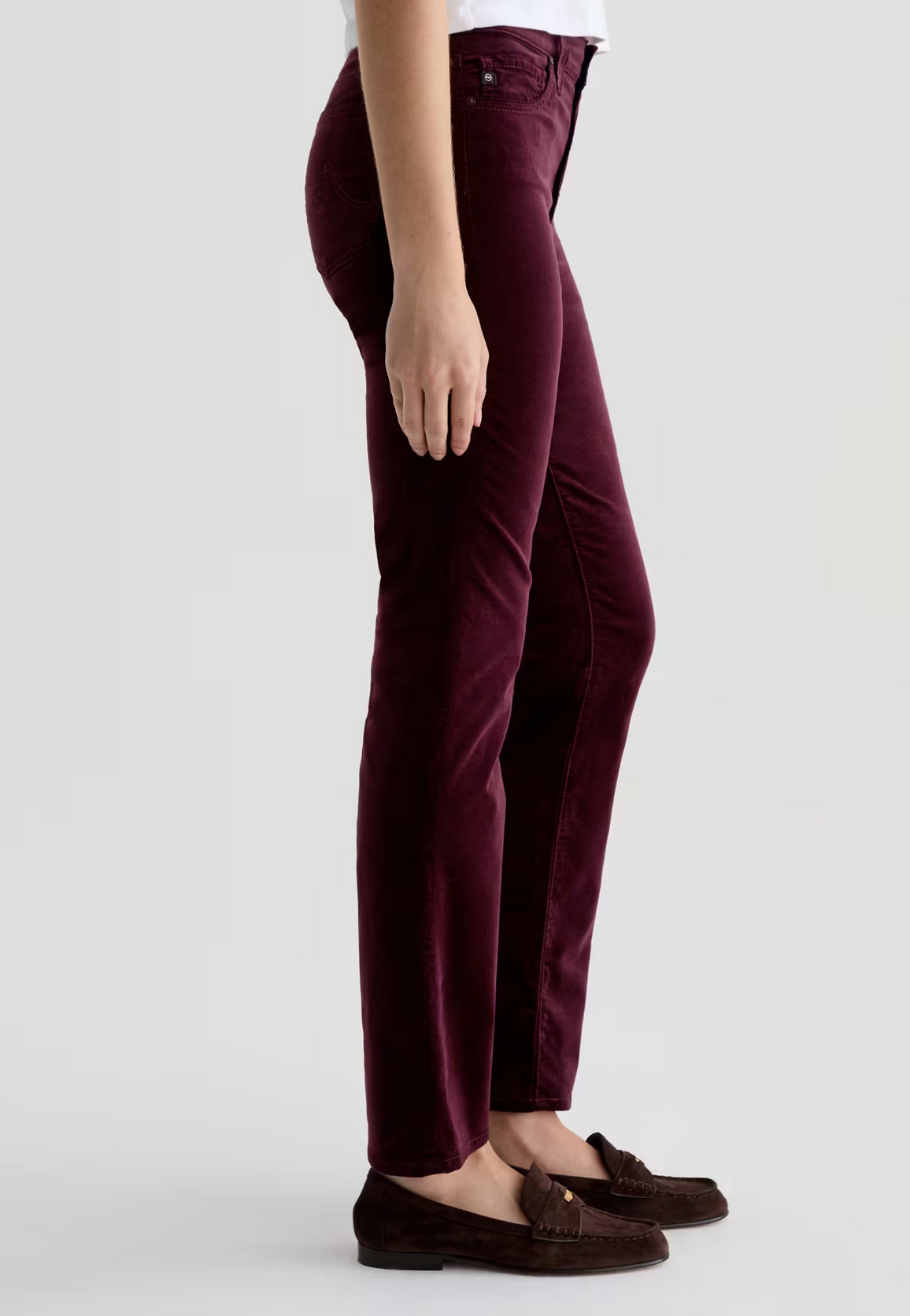 Mari Velvet in Winery-Pants-AG Jeans-Winery-25-Mercantile Portland