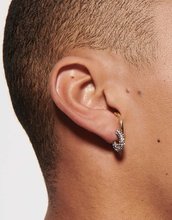 Marisa Mini Pavé Earrings-Jewelry-Demarson-Two Tone-OS-Mercantile Portland