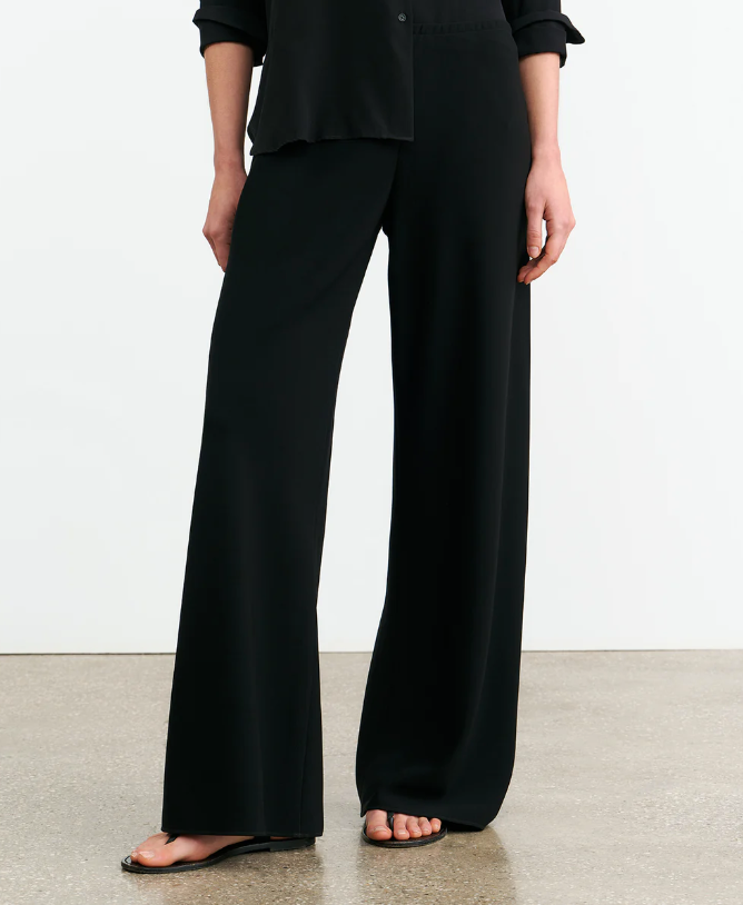 Marlow Wide Leg Pant-Pants-Nili Lotan-Black-XS-Mercantile Portland