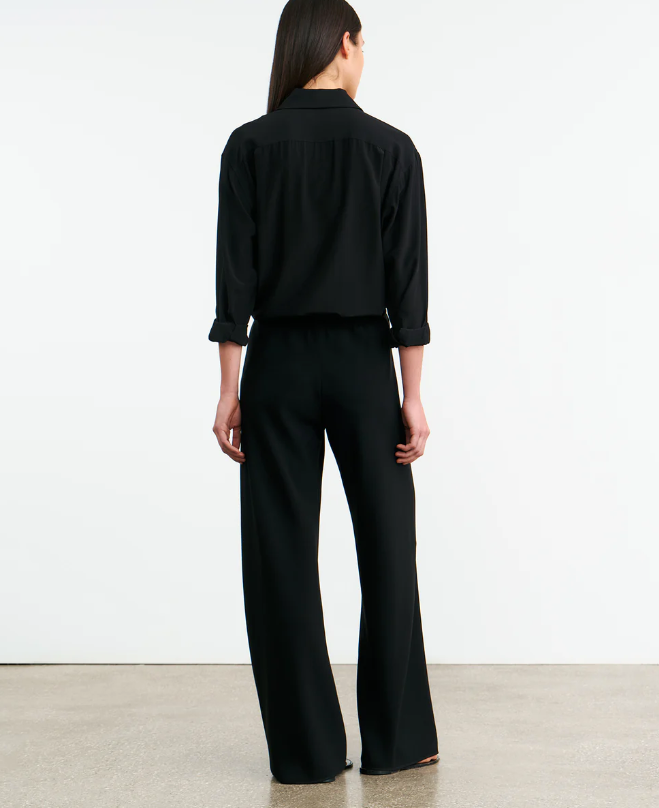 Marlow Wide Leg Pant-Pants-Nili Lotan-Black-XS-Mercantile Portland