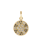 Maru Yellow Gold Pendant with Salt & Pepper and Black Diamonds-Jewelry-Rene Escobar-Mercantile Portland