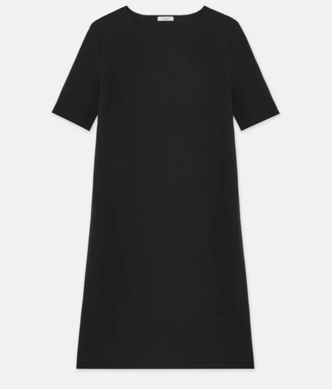 Matte Crepe Short Sleeve Knit Dress-Clothing-Lafayette 148-Black-XS-Mercantile Portland