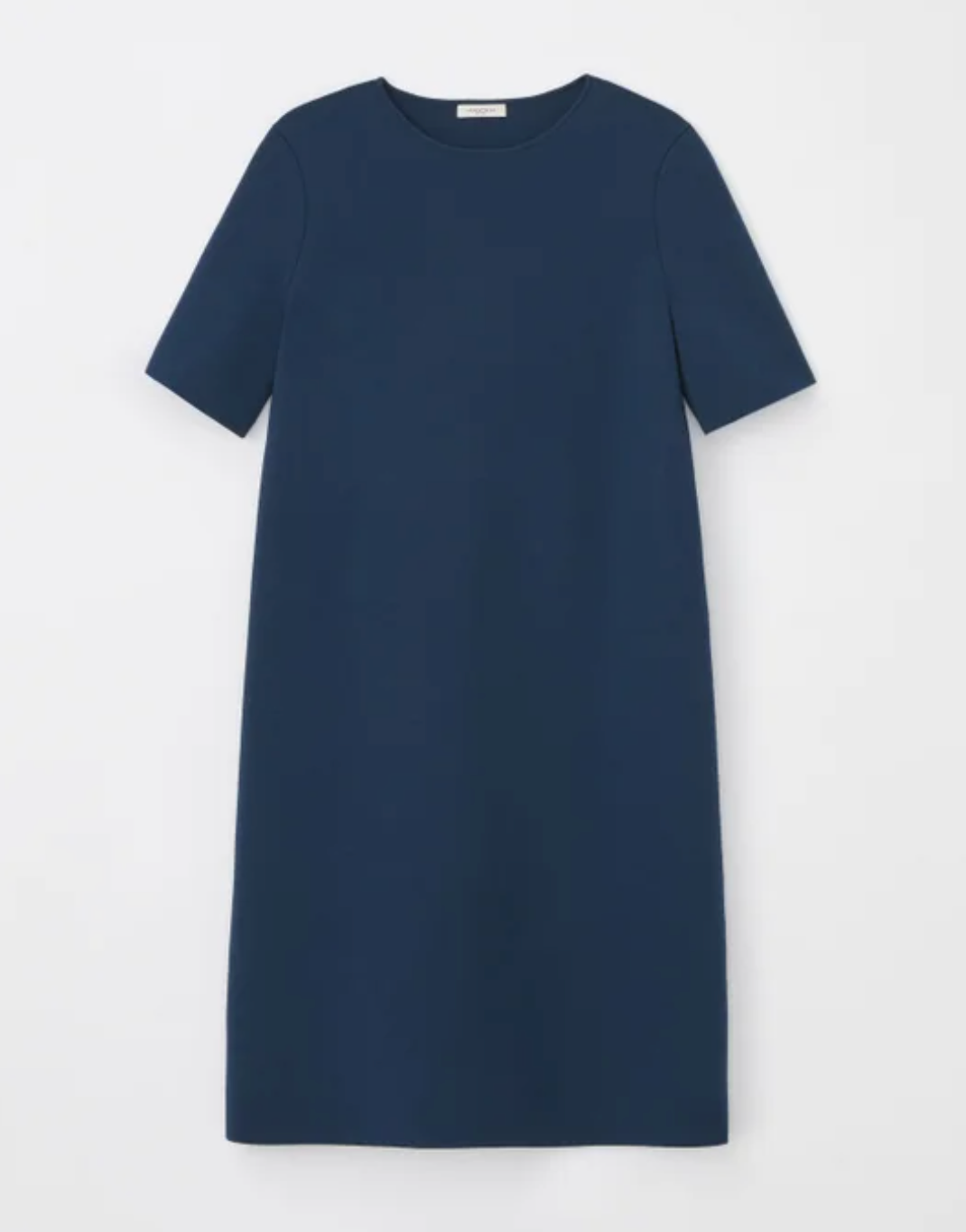 Matte Crepe Short Sleeve Knit Dress-Clothing-Lafayette 148-Lido Blue-XS-Mercantile Portland