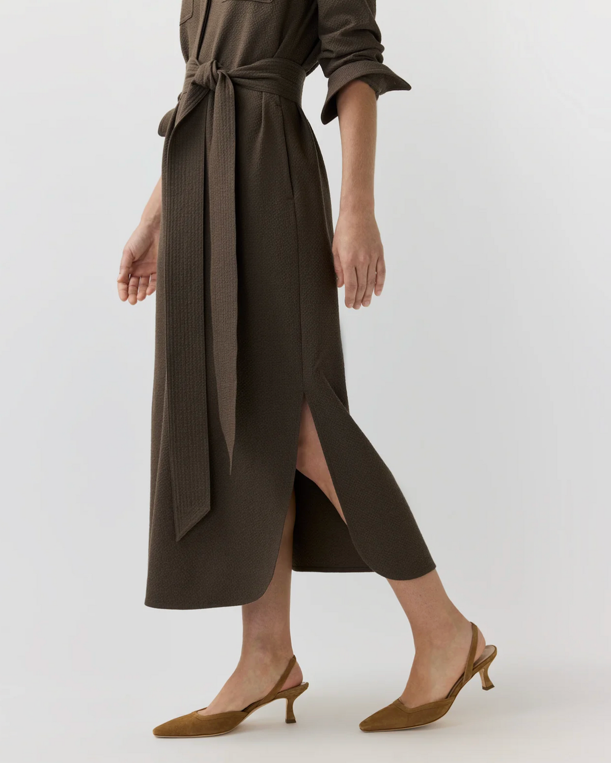 Maude Dress in Bark-Dresses-Mashburn-Bark-XS-Mercantile Portland