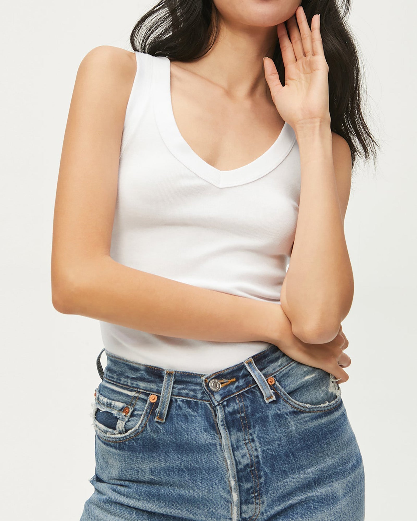 Maya Tank-T-Shirts-Michael Stars-White-O/S-Mercantile Portland