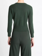 Metal-Button Wool & Cashmere Cardigan-Clothing-Vince-Black-XXS-Mercantile Portland