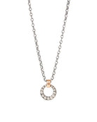 Mia Sterling Silver Pendant with Rose Gold Bail-Jewelry-Rene Escobar-Mercantile Portland
