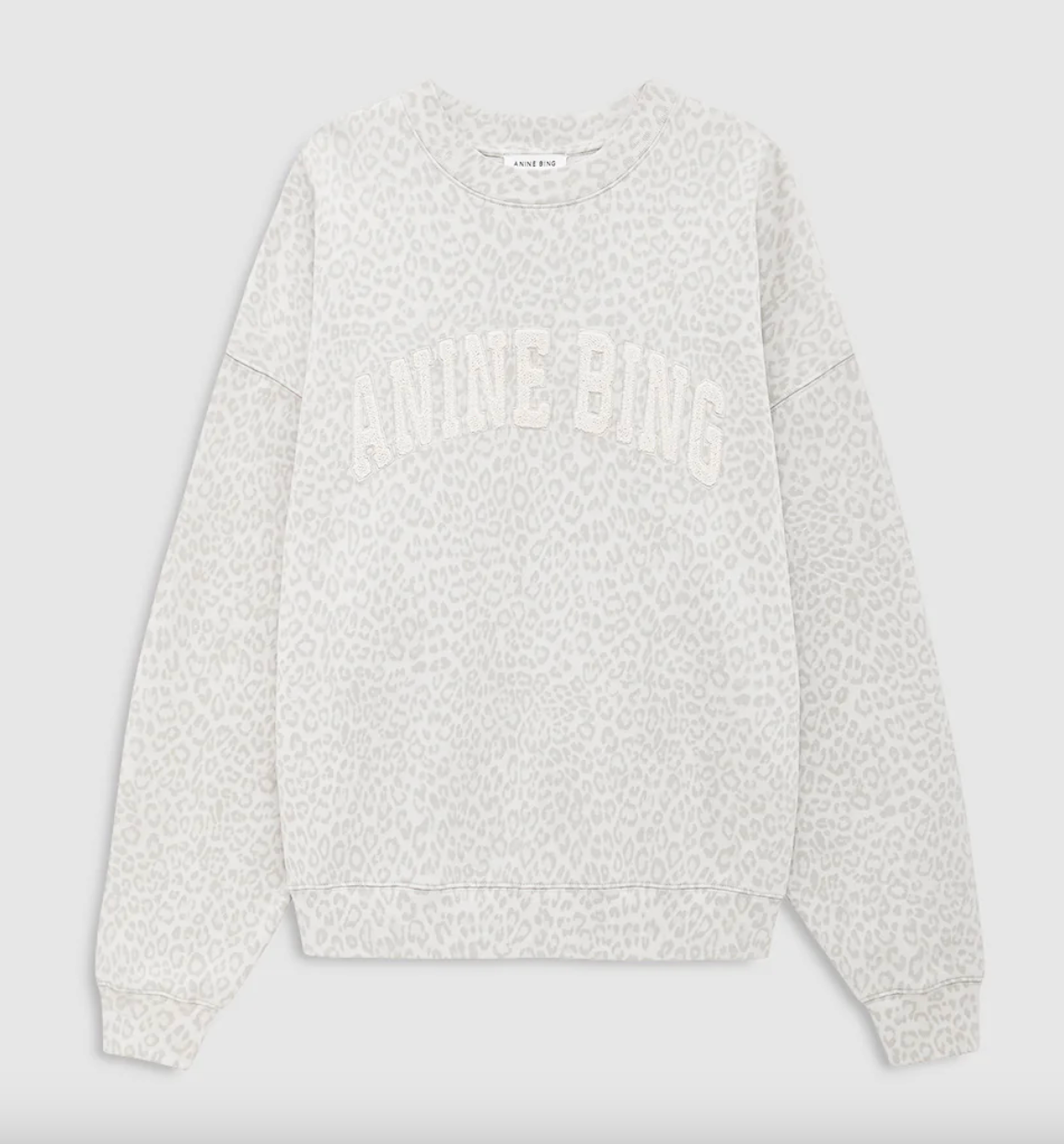 Miles Sweatshirt White Washed Leopard-staging-ANINE BING-XS-White washed Leopard-Mercantile Portland
