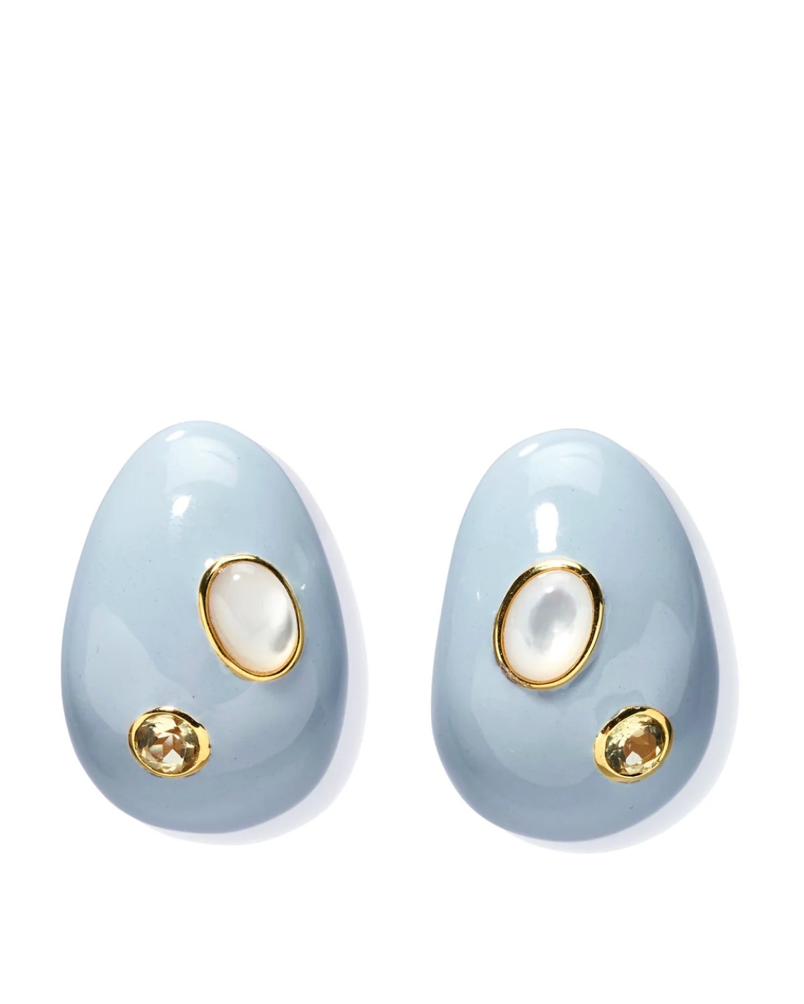 Mini Arp Earrings in Studed Mist-Jewelry-Lizzie Fortunato-Blue-OS-Mercantile Portland