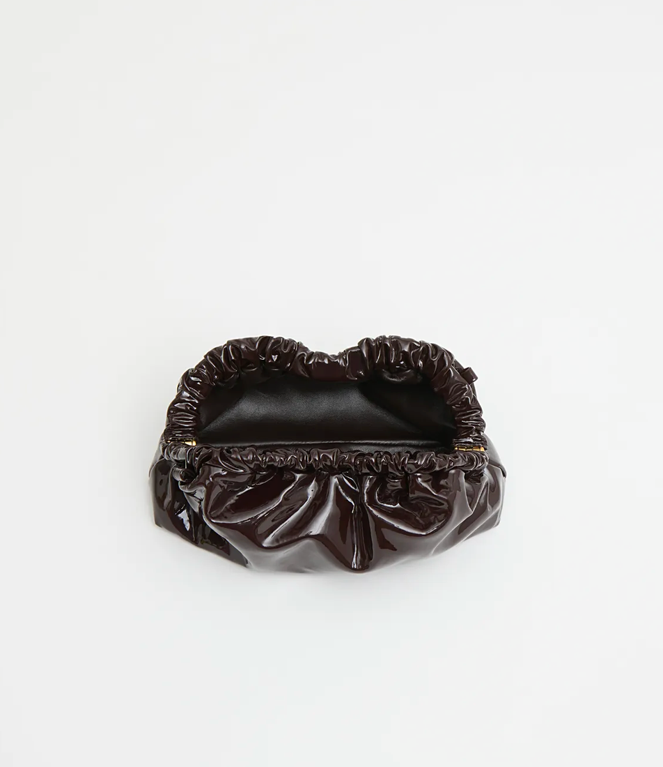 Mini Cloud Clutch in Aubergine Patent-Handbags-Mansur Gavriel-Aubergine-OS-Mercantile Portland