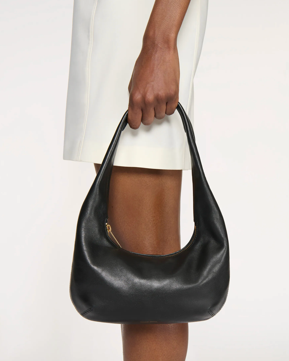 Mini Gnocchi Bag in Black Leather-Handbags-Mansur Gavriel-Black-OS-Mercantile Portland