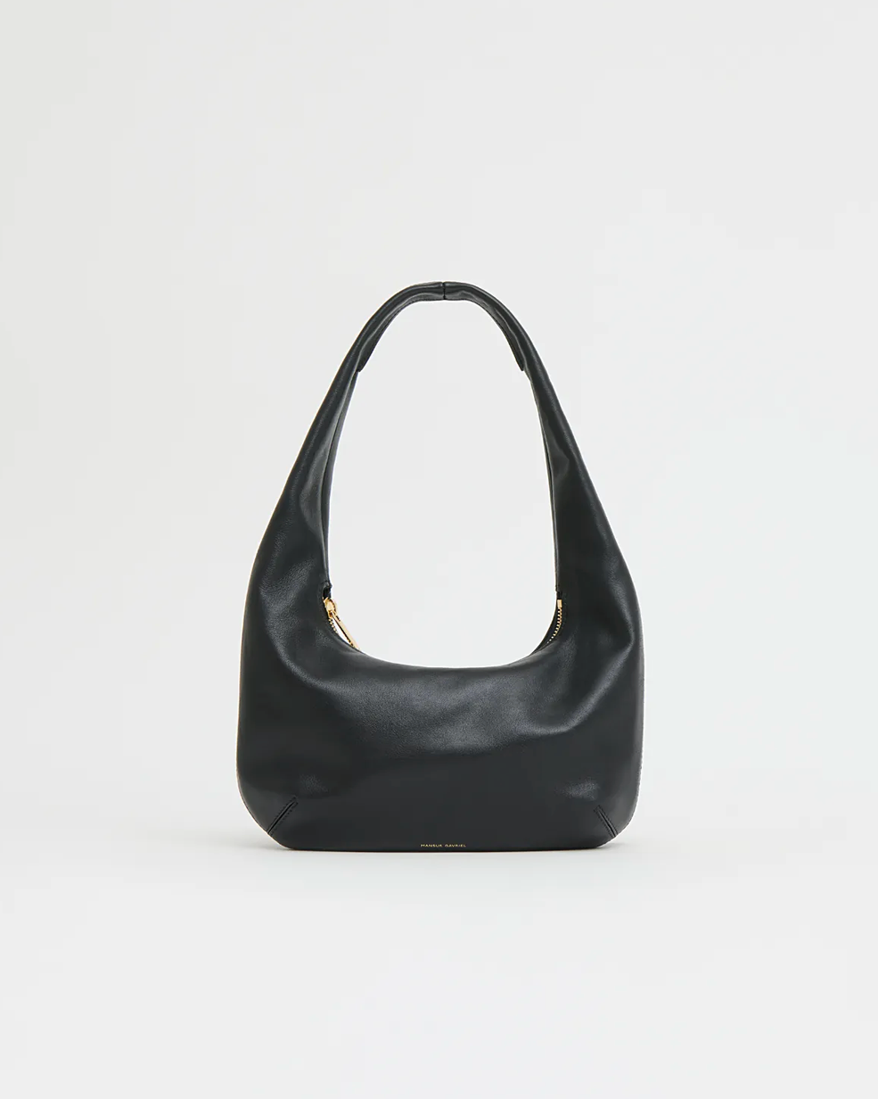 Mini Gnocchi Bag in Black Leather-Handbags-Mansur Gavriel-Black-OS-Mercantile Portland