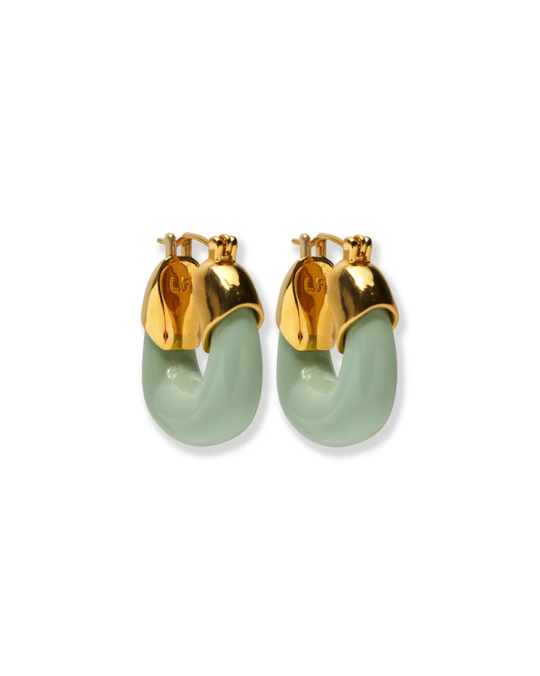 Mini Organic Hoop in Seafoam-Jewelry-Lizzie Fortunato-Seafoam-OS-Mercantile Portland